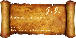 Gabnai Julianna névjegykártya